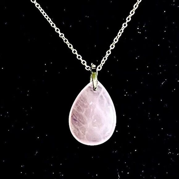 BCB Lovely  Rose Quart & 925 Silver Chain - Picture 1 of 7